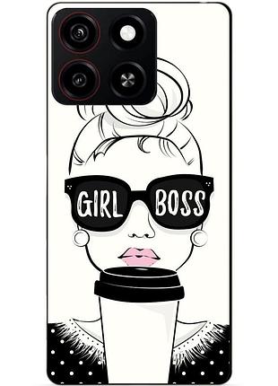 Силіконовий чохол бампер для zte blade a35 з малюнком girl boss