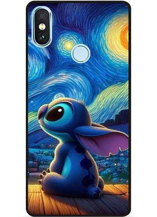 Силиконовый бампер чехол для xiaomi redmi note 5 stitch лило и стич