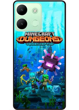 Чехол силиконовый бампер для infinix smart 7 hd с рисунком майнкрафт minecraft