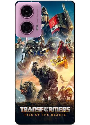 Силіконовий чохол бампер для motorola moto g85 5g з картинкою звіробої трансформери transformers