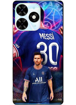 Чехол силиконовый бампер для tecno spark 20c с рисунком месси псж messi
