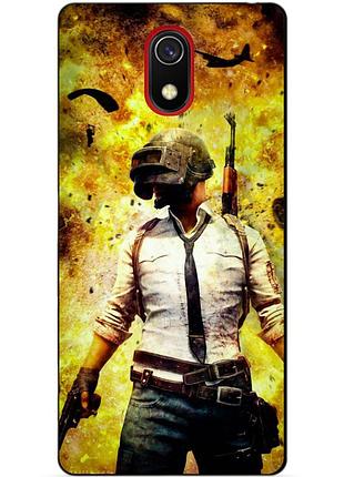 Силіконовий чохол бампер для samsung j7 j730 з малюнком пабг pubg