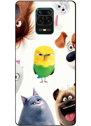Силіконовий чохол бампер для xiaomi redmi note 9s з малюнком таємне життя домашніх животних