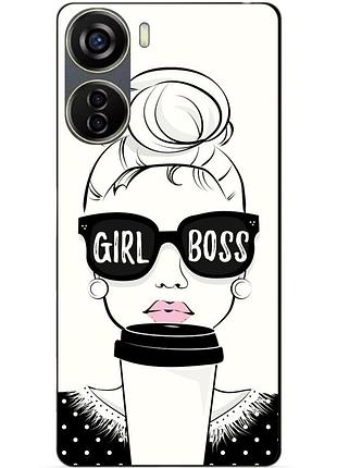 Силіконовий чохол бампер для zte blade v40 design з малюнком girl boss