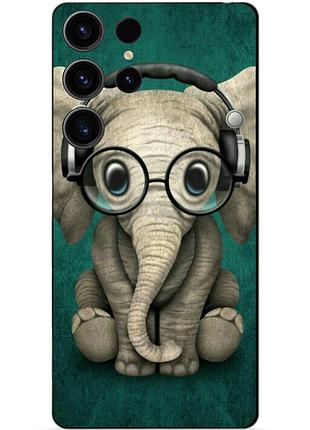 Силіконовий чохол бампер для samsung s23 ultra з малюнком слоник