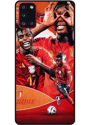 Силиконовый чехол бампер для samsung a41 с рисунком нико уильямс nico williams