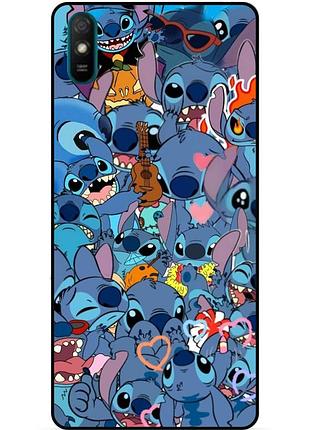 Силиконовый бампер чехол для huawei y5 2019 с картинкой стич stitch