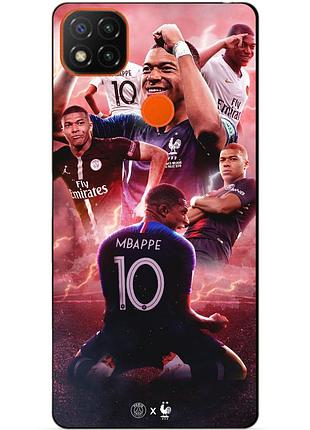 Чехол силиконовый бампер для xiaomi redmi 9c с рисунком килиан мбаппе mbappe