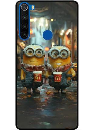 Силіконовий чохол бампер для xiaomi redmi note 8t з малюнком міньйони minion