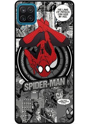 Силиконовый чехол бампер для samsung a22 с рисунком человек паук spider man