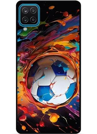 Силиконовый чехол бампер для samsung a22 с рисунком футбол мяч