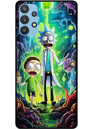 Силіконовий чохол бампер для samsung a72 з малюнком рік і морті rick and morty