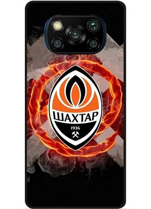 Чехол силиконовый бампер для xiaomi poco x3 с рисунком шахтер донецк