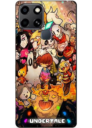 Чехол силиконовый бампер для infinix smart 6 с рисунком андертейл undertale