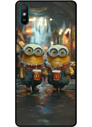 Силиконовый чехол бампер для huawei y5 2019 с картинкой миньоны minion