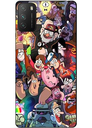 Силіконовий чохол бампер для xiaomi poco m3 з малюнком гравіті фолз gravity falls