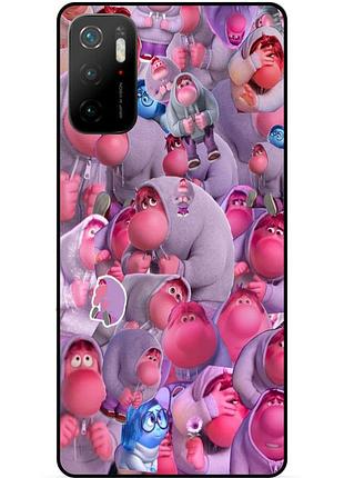 Чехол силиконовый бампер для xiaomi poco m3 pro с рисунком головоломка стыд