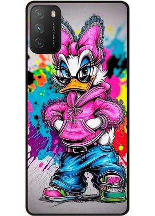 Чехол силиконовый бампер для xiaomi poco m3 с рисунком daisy duck disney дейзи дак