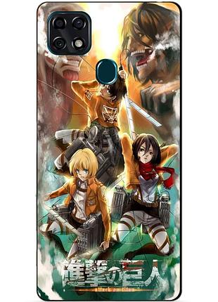 Силіконовий чохол бампер для zte blade 20 smart з малюнком атака на титанів attack on titan