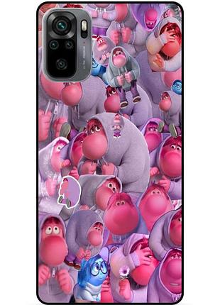 Чехол силиконовый бампер для xiaomi redmi note 10 с рисунком головоломка стыд