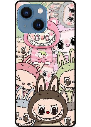 Силіконовий бампер чохол для iphone 14 з малюнком лабубу labubu