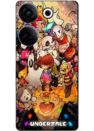 Чехол силиконовый бампер для tecno camon 20 pro с рисунком андертейл undertale
