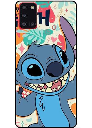 Силиконовый бампер чехол для samsung m51 с рисунком stitch стич