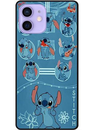 Силіконовий бампер чохол для iphone 12 mini з картинкою стіч stitch