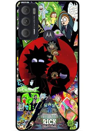 Силіконовий чохол бампер для motorola moto g60 з малюнком rick and morty рік і морті