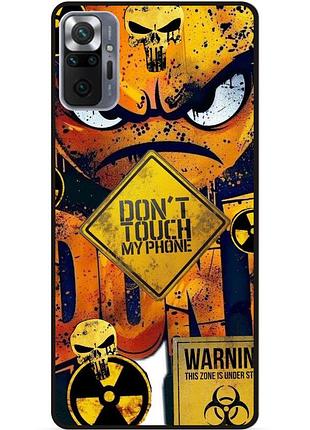 Чехол силиконовый бампер для xiaomi redmi note 10 pro с рисунком глаза dont touch my phone