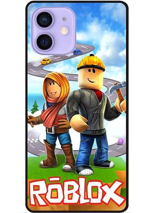 Силіконовий чохол бампер для iphone 12 mini з картинкою roblox роблокс