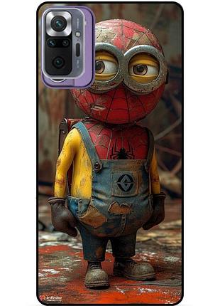 Чехол силиконовый бампер для xiaomi redmi note 10 pro с рисунком миньон marvel человек паук