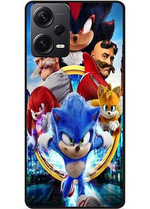 Чехол силиконовый бампер для xiaomi redmi note 12 pro 5g с картинкой соник sonik