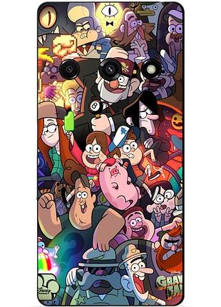 Силиконовый бампер чехол для samsung j3 j320 с рисунком гравити фолз gravity falls