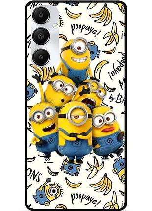 Силиконовый бампер чехол для samsung s25 с рисунком minion миньоны