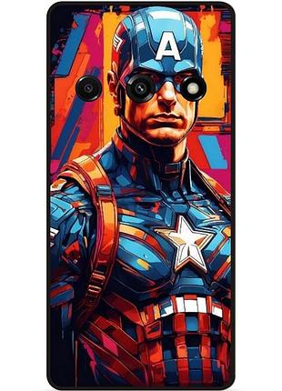 Силіконовий бампер чохол для samsung j3 j320 з малюнком капитан америка marvel captain america