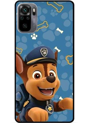Силіконовий чохол бампер для xiaomi redmi note 10s з малюнком щенячий патруль