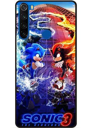 Силиконовый чехол бампер для xiaomi redmi note 8t с картинкой шэдоу sonik соник