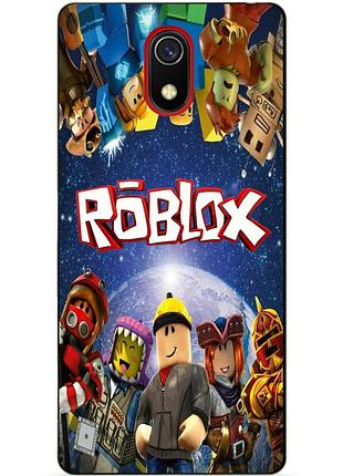 Силіконовий чохол бампер для samsung j7 j730 з малюнком роблокс roblox