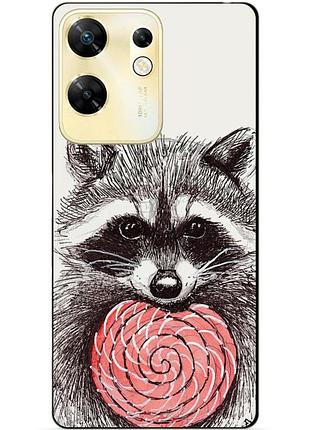 Чехол силиконовый бампер для infinix zero 30 4g с рисунком енот
