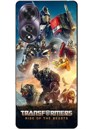 Силіконовий чохол бампер для oppo a60 з картинкою звіробої трансформери transformers