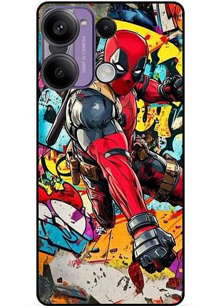 Чехол силиконовый бампер для xiaomi redmi note 13 pro с рисунком deadpool marvel дэдпул