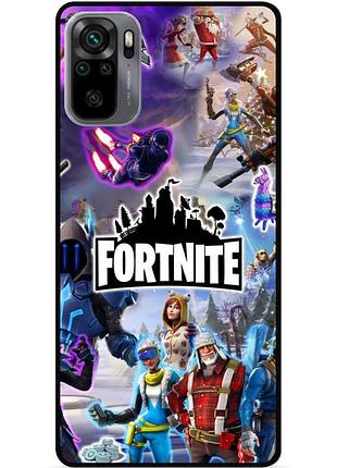 Силиконовый чехол бампер для xiaomi redmi note 10s игра fortnite фортнайт