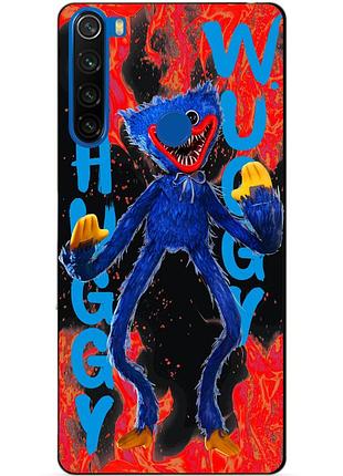 Силиконовый бампер чехол для xiaomi redmi note 8 с рисунком huggy wuggy хагги вагги
