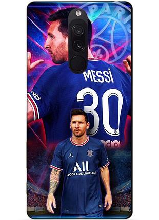 Силиконовый бампер чехол для xiaomi redmi 8 с рисунком месси псж messi