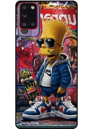 Силіконовий бампер чохол для samsung a41 з малюнком барт симпсон marvel simpsons
