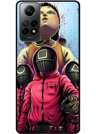 Силіконовий чохол бампер для xiaomi redmi note 11 pro з малюнком гра в кальмара