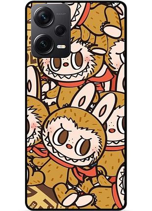 Силиконовый чехол бампер для xiaomi redmi note 12 pro 5g с картинкой labubu лабубу