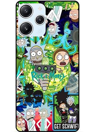 Силіконовий чохол бампер для xiaomi redmi 12 з малюнком rick and morty рік і морті