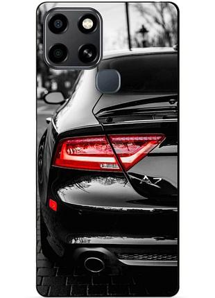 Чехол силиконовый бампер для infinix smart 6 с рисунком audi ауди машина авто